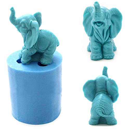 GRAINRAIN 3D Silicone Soap Molds for Soap Making Elephant DIY Soap Molds Bar Silicon Candle Mold DIY Craft Handmade Soap (11211) - Image 1