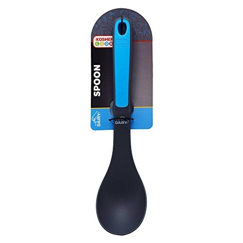 The Kosher Cook Dairy Blue Basting Spoon - Heavy Duty Silicone Mixing and Serving Utensil with Ergonomic Handle and Comfortable Grip For Cooking and Baking - Color Coded Kitchen Tools by The Kosher Cook - Image 2