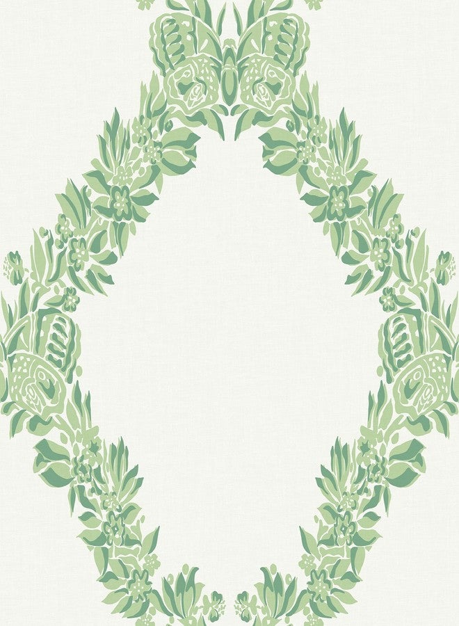 نو وولبيبر ورق جدران NuWallpaper Scalamandre x Scalamandre Jade Wreath Peel & Stick، SCS6051 - Image 1