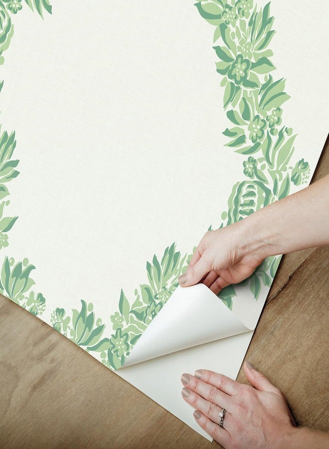نو وولبيبر ورق جدران NuWallpaper Scalamandre x Scalamandre Jade Wreath Peel & Stick، SCS6051 - Image 5