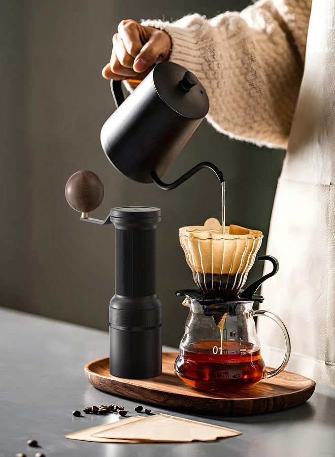 الكوكيناري مطحنة قهوة يدوية Cocinare ESSENCE GO B38 Pro - مع حقيبة حمل، سعة الطحن 30 غرام، شفرات Vertex10، 80 إعدادًا للطحن، مثالية للتقطير، والإسبريسو، والقهوة الباردة (أسود أوبسيديان). - Image 5