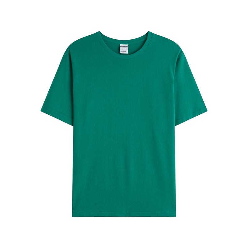 200 grams of pure cotton combed siro spinning advertising cultural shirt diy blank base shirt short sleeve t-shirt custom logo ultramarine green 