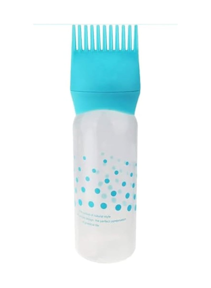 Root Comb Applicator Bottle - 6 Ounce Applicator Bottle for Hair Dye and Hair Oil Applicator with Graduated Scale - for Salon and Home usage (one piece, Assorted Color) - Image 1
