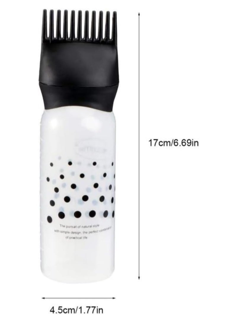 Root Comb Applicator Bottle - 6 Ounce Applicator Bottle for Hair Dye and Hair Oil Applicator with Graduated Scale - for Salon and Home usage (one piece, Assorted Color) - Image 2