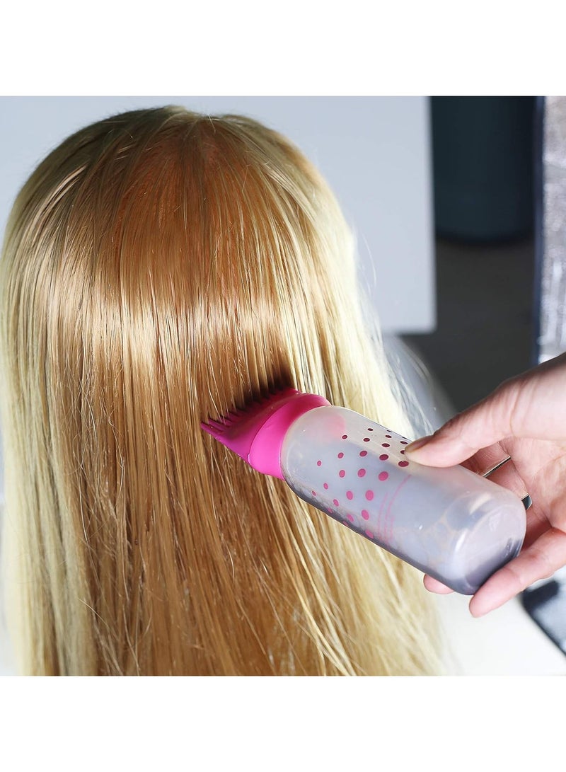 Root Comb Applicator Bottle - 6 Ounce Applicator Bottle for Hair Dye and Hair Oil Applicator with Graduated Scale - for Salon and Home usage (one piece, Assorted Color) - Image 4