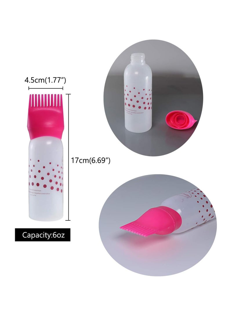 Root Comb Applicator Bottle - 6 Ounce Applicator Bottle for Hair Dye and Hair Oil Applicator with Graduated Scale - for Salon and Home usage (one piece, Assorted Color) - Image 5