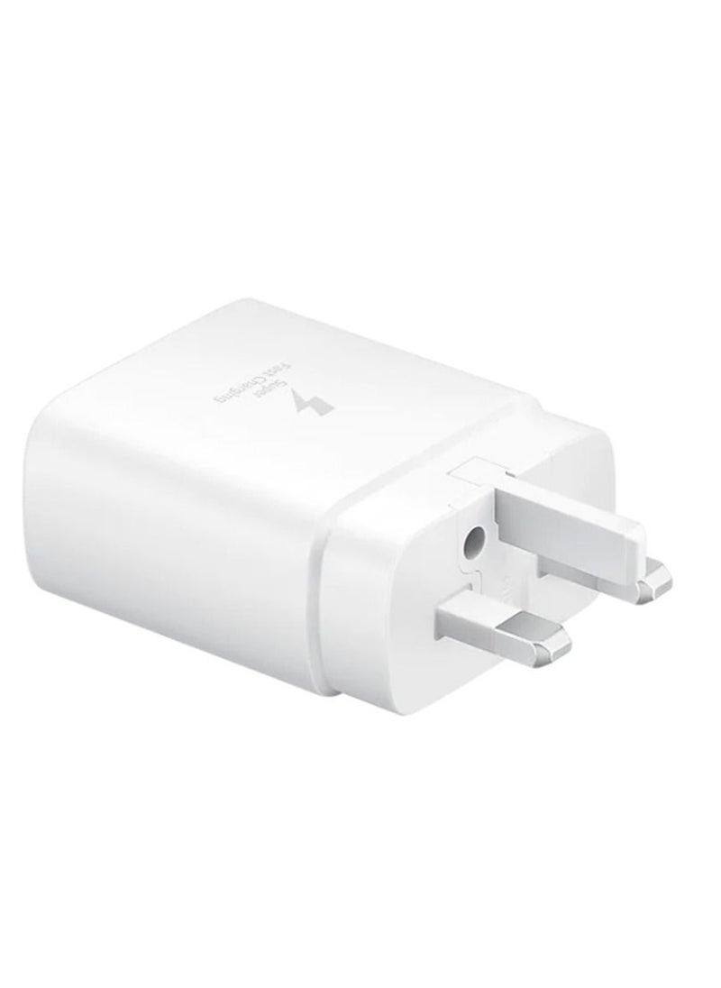 ماركة غير محددة - شاحن جداري 45 وات USB-C من سامسونج محول السفر فائق السرعة مع كابل USB-C إلى USB-C أبيض - Image 1