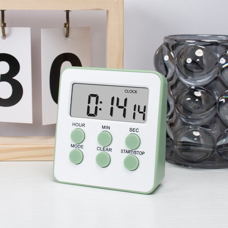 Kitchen Timer Student Time Manager Timer English Version Positive And Negative Timing Digital Digital Alarm Clock - Image 1