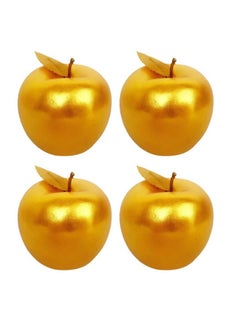 SYOSI Artificial Apples, 4 Pcs Fake Apples Fake Fruit Lifelike Simulation Apples for Home Kitchen Table Basket Photography Party Decoration  - Image 1