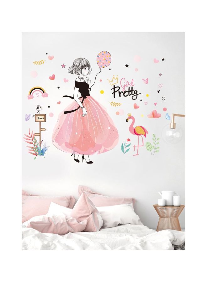 Qiangtie Decorative Wall Sticker Pink/Black/Yellow 60x90cm