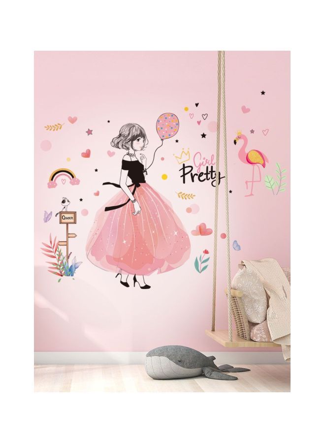 Qiangtie Decorative Wall Sticker Pink/Black/Yellow 60x90cm