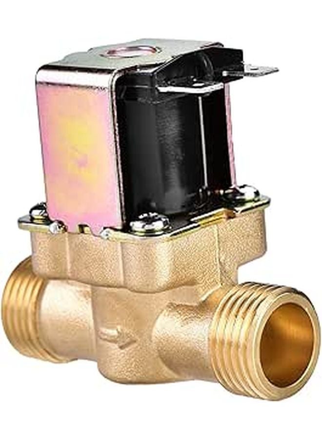 Brass Electric Solenoid Valve G1 2 Inch DC 24V Water Air Control - Image 1