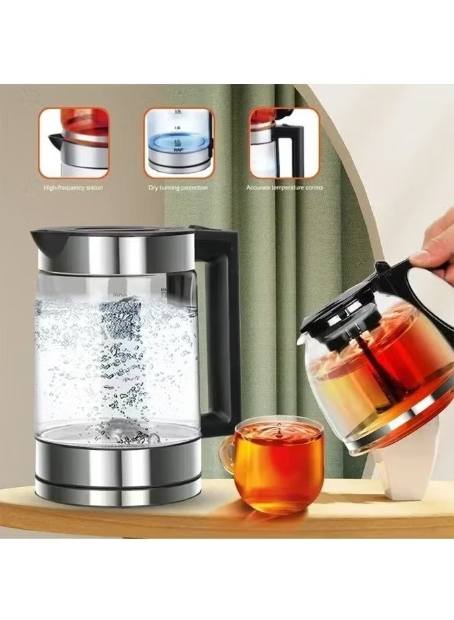 توسكانا يو غلاية كهربائية مزدوجة مع فلتر شاي قابل للإزالة سعة 0.8-2.2 لتر و قوة 1500 واط و مكواة بخار 1500 وات 300 مل - Image 3