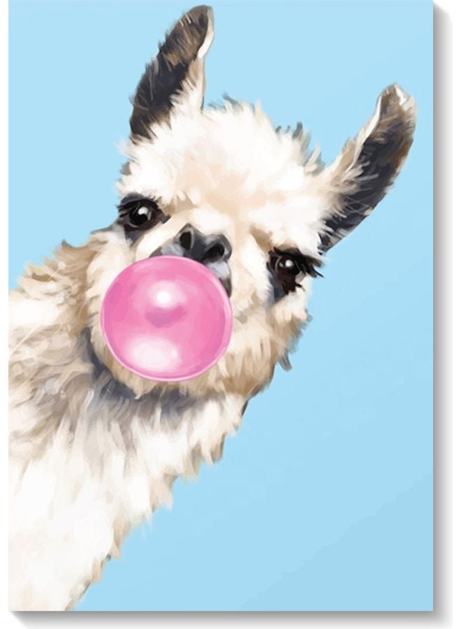 RYN The llama Wall Art Painting Multicolour 40x60cm - Image 2