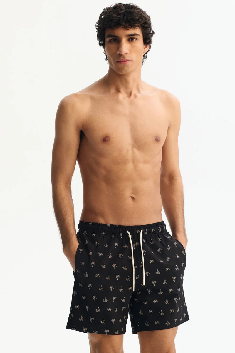 Seersucker swim shorts
