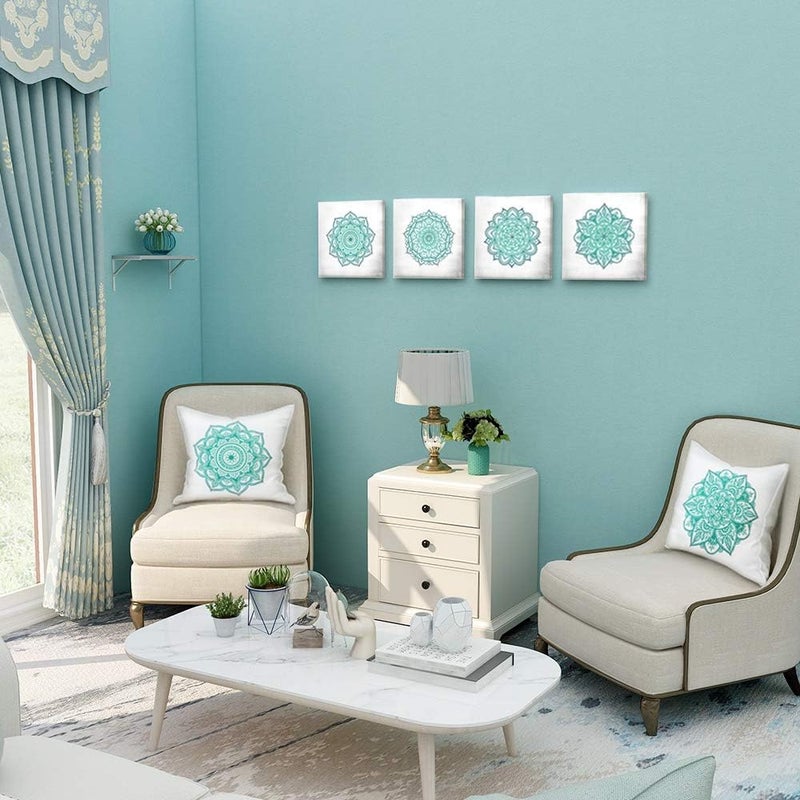 SUMGAR Teal Mandala Wall Art Set - Image 4