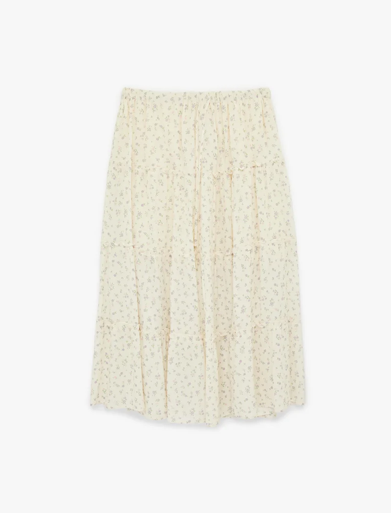 Koton  Printed Elastic Waist Skirt for Women | Best Price UAE
