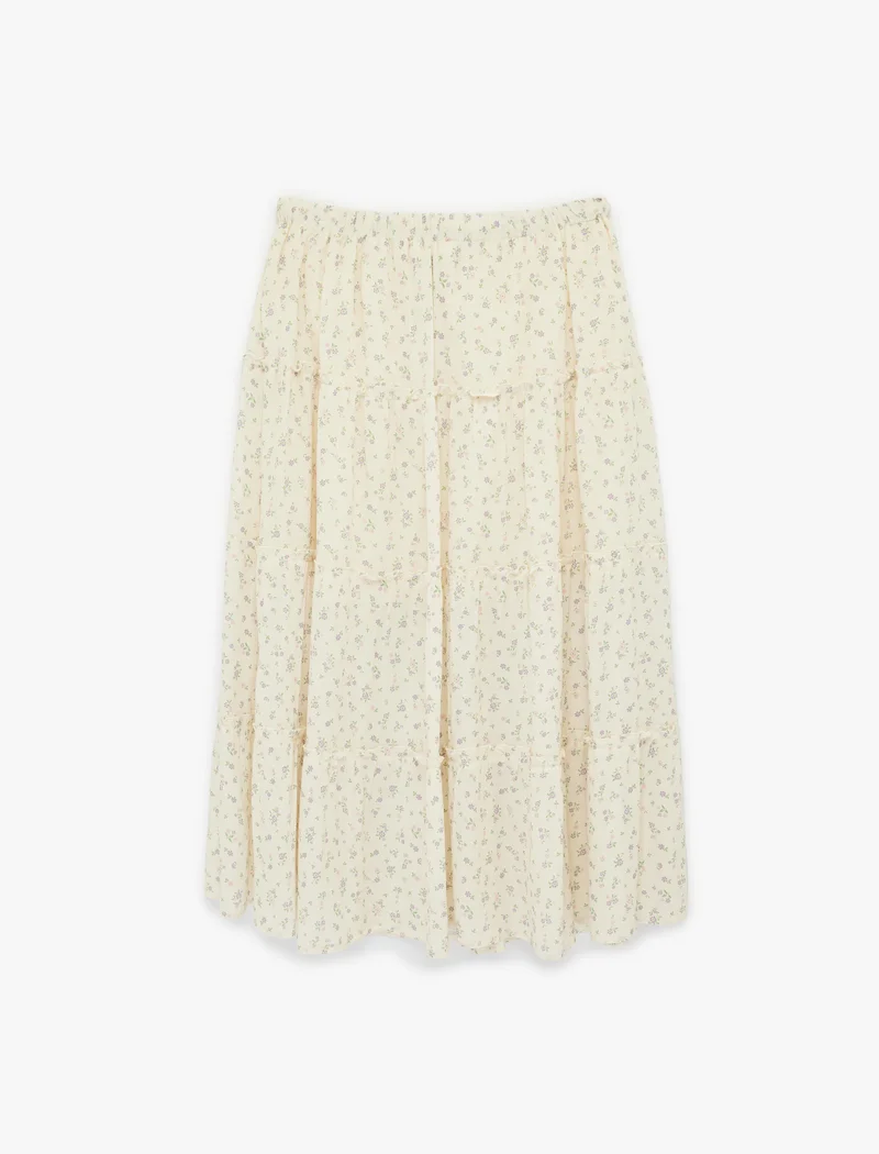 Koton  Printed Elastic Waist Skirt for Women | Best Price UAE