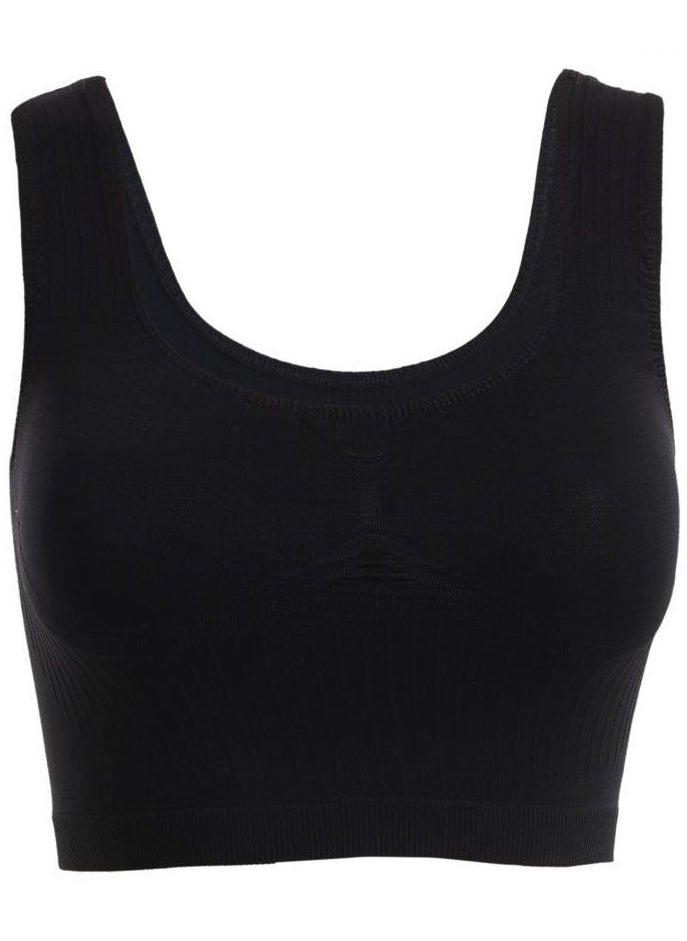 COTTONIL - COTTONILSolid Soft Bra-BLack - Image 1