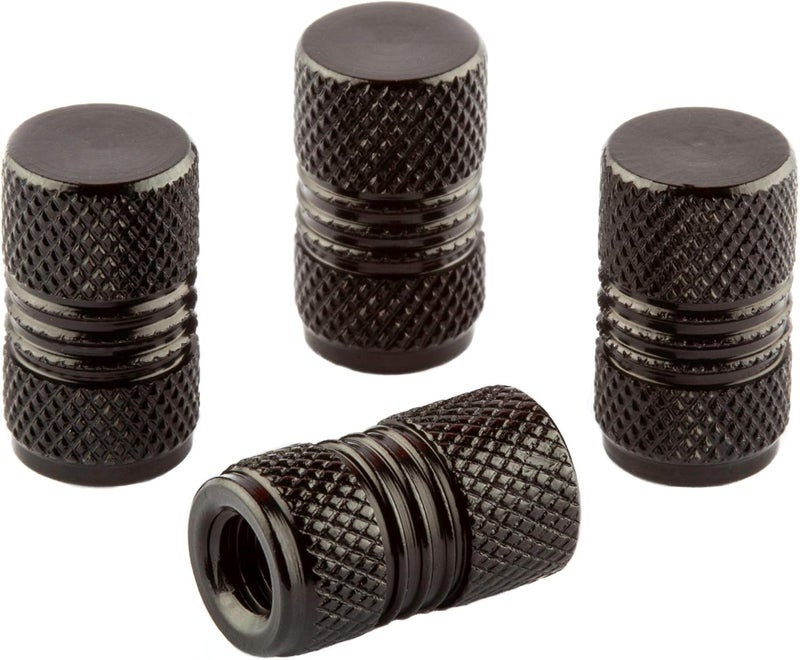 Bike Bits Presta Valve Caps - Anodized Aluminum - Use On Presta/French Valves - Designs: Bullet, Rocket, Hamburger, Pocket Rocket (4 Pack) - Image 1
