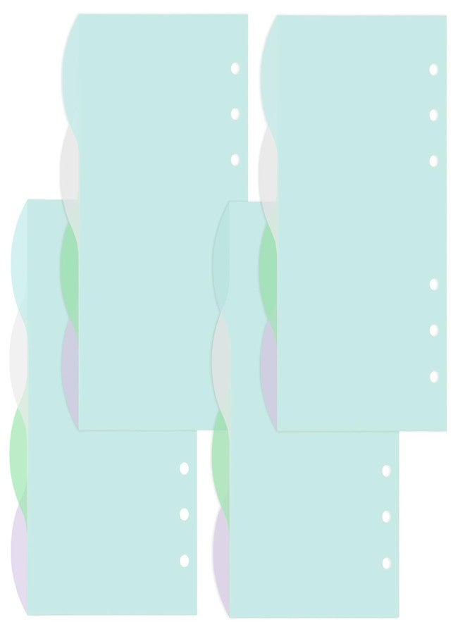 DY.2ten Folder Dividers A6 6 Holes 16 Sheets / 4 Sets Plastic Index Dividers Coloured Index Dividers for Ring Binder, Planner, Notebook - Image 1