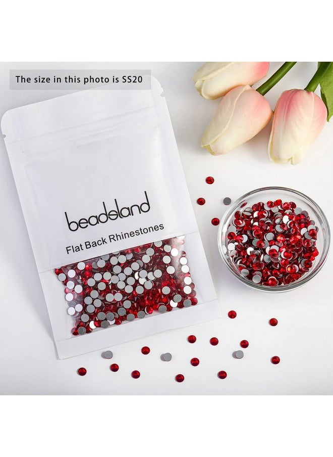 BEADSLAND beadsland Flat Back Crystal Rhinestones Round Gems, Light Siam (4.6-4.8mm) SS20/1440pcs  - Image 5