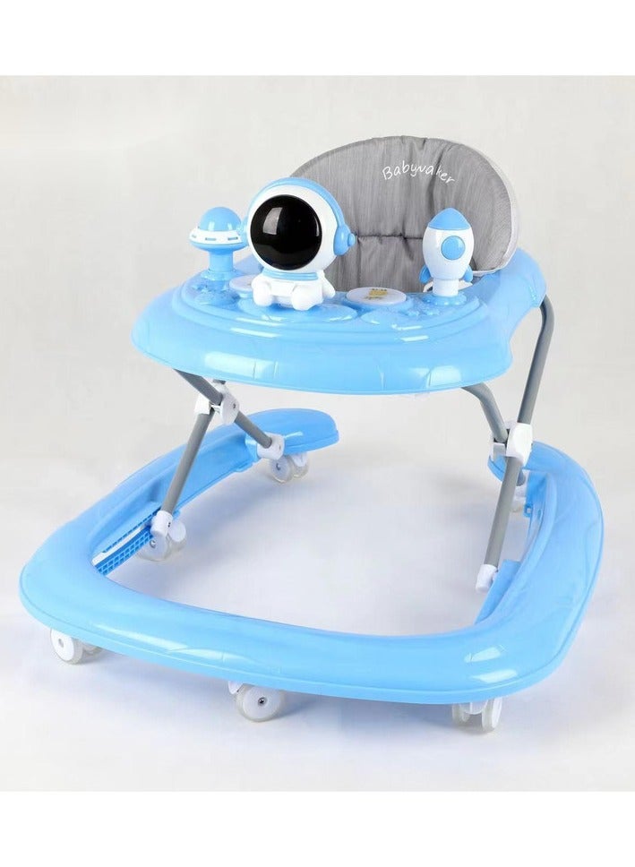 ORiTi Baby Walker With Foldable And Adjustable Multifunctional Anti Rollover And Anti O-Shaped Legs For Male And Female Babies Aged 6-18 Months - Image 1