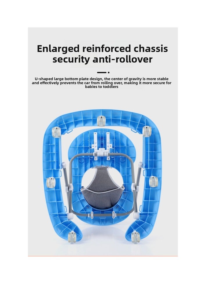 ORiTi Baby Walker With Foldable And Adjustable Multifunctional Anti Rollover And Anti O-Shaped Legs For Male And Female Babies Aged 6-18 Months - Image 2