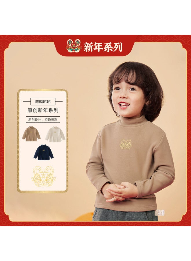 Baby T-shirt Boys' Base Layer Long Sleeve T-shirt Autumn Winter Warm Underwear Girls - Image 2
