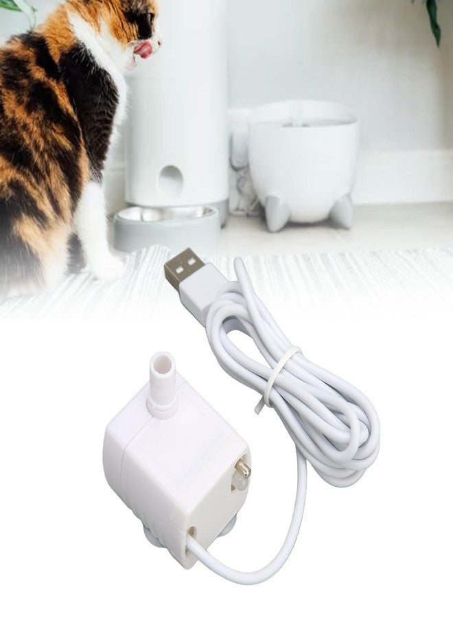 Zerodis Cat Water Fountain Pump, Pet Water Fountain Pump Replacement Pump Quiet Prevent Dry Burning USB Powered DC Brushless Motor Mini Cat Water Dispenser Pump - Image 3