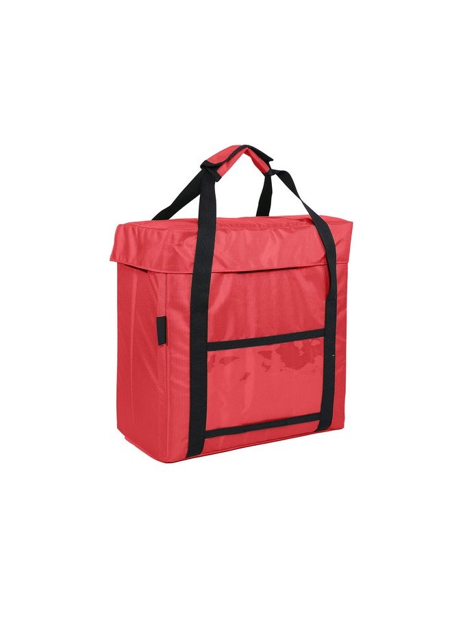 insular Insular Daily Milk and Grocery Bag | Store Milk, Fruits, Vegetables | Can Latch Outside The Door (Large, Red)  - Image 1