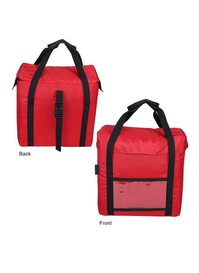 insular Insular Daily Milk and Grocery Bag | Store Milk, Fruits, Vegetables | Can Latch Outside The Door (Large, Red)  - Image 2