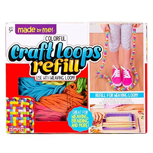 Made By Me Craft Loops Refill Includes 210 Weaving Loom Loops in 7 Vibrant Colors Potholders DIY Craft Kit for Kids - Image 1