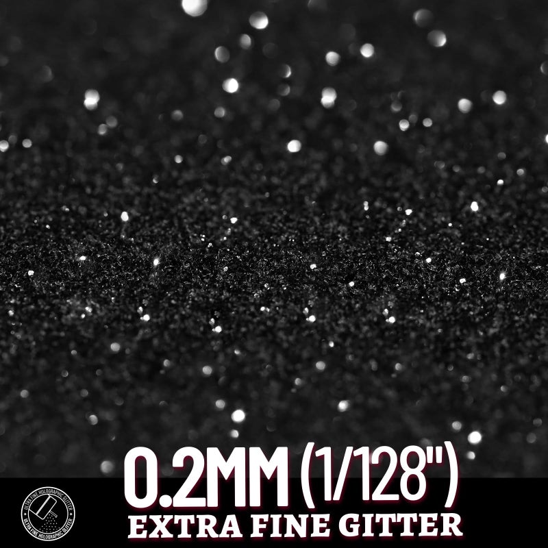 LEOBRO Black Glitter, 150g/5.29oz Black Fine Glitter for Crafts, Resin, DIY Arts and Crafts, Halloween Decorations, 0.2MM - Image 4