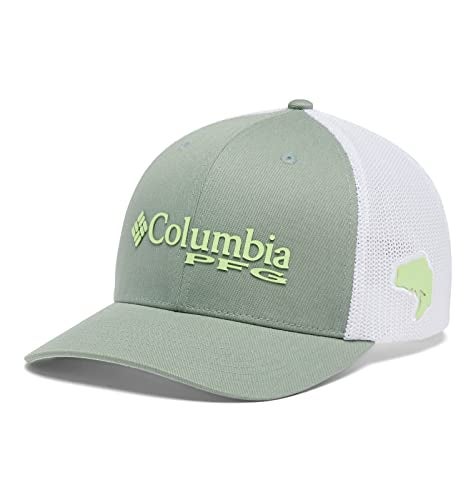 Columbia Unisex PFG Logo Mesh Ball Cap - Mid, Safari/Key West, Small/Medium - Image 4