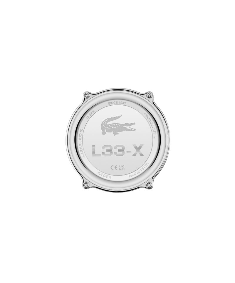 Round Analog-Digital Men'S Stainless Steel And Black Tr90 Case  Watch