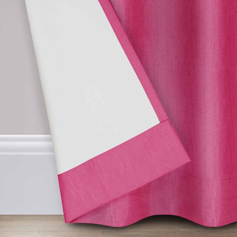 ECLIPSE Kendall Modern Blackout Thermal Rod Pocket Window Curtain for Bedroom or Living Room (1 Panel), 42" x 84", Raspberry - Image 4