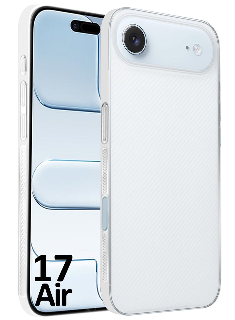 CATANES 2 Packs Case Cover for iPhone 17 Air - Sturdy Durable Ultra-Thin Case - Air Skin Line Design Transparent Back Cover -  Drop Protection Cover  with 3D Screen Protector - White - Image 3