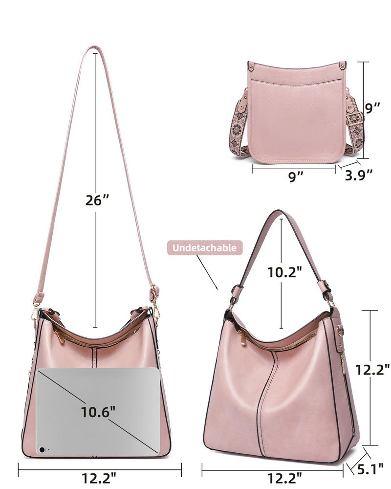 BAVERGE Purses for Women 3PCS, Crossbody Bags Set Large Leather Purse Shoulder Handbags with Wallet Adjustable Straps for Ladies Tote - Image 4