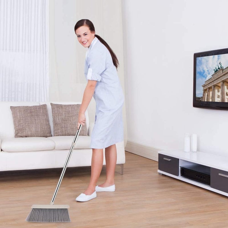 TRADY Broom Brush and Dustpan Long Handled Broom Sweep Clean Broom Brush Living Room Dust Supplies Long Handle Dustpan Best Brooms for Household Dustpan Long Handle Heavy Duty Dustpan (Pattern no.6) - Image 5