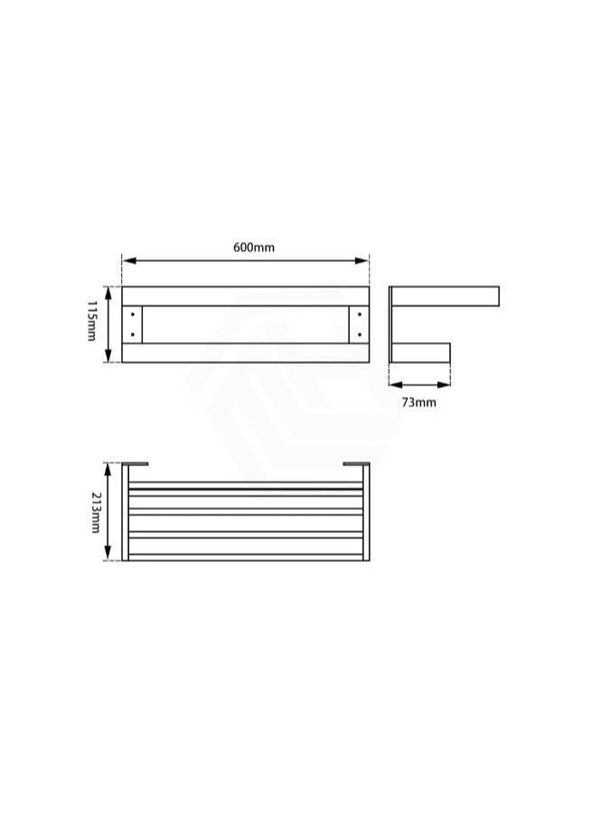 Roca - Towel Rack With Towel Rail -Black - Image 1