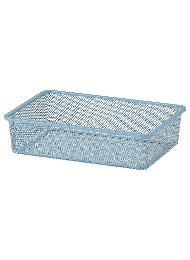 Mesh storage box Grey Blue 42x30x10 cm