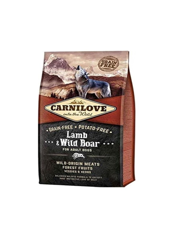 CARNILOVE Lamb & Wild Boar Dog Food For Adult Dogs 1.5kg