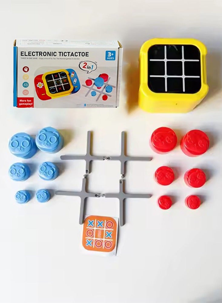 BlueFire 2-in-1 Tic-Tac-Toe & Bolt Chess | 3-in-1 Educational Board Game Toy for Kids (Tic-Tac-Toe, Memory Flash, Whack-a-Mole) | Portable ABS Plastic Learning Game | Birthday Gift for Children Ages 3+ | Includes Electronic Tic-Tac-Toe & Nesting Doll - Image 3