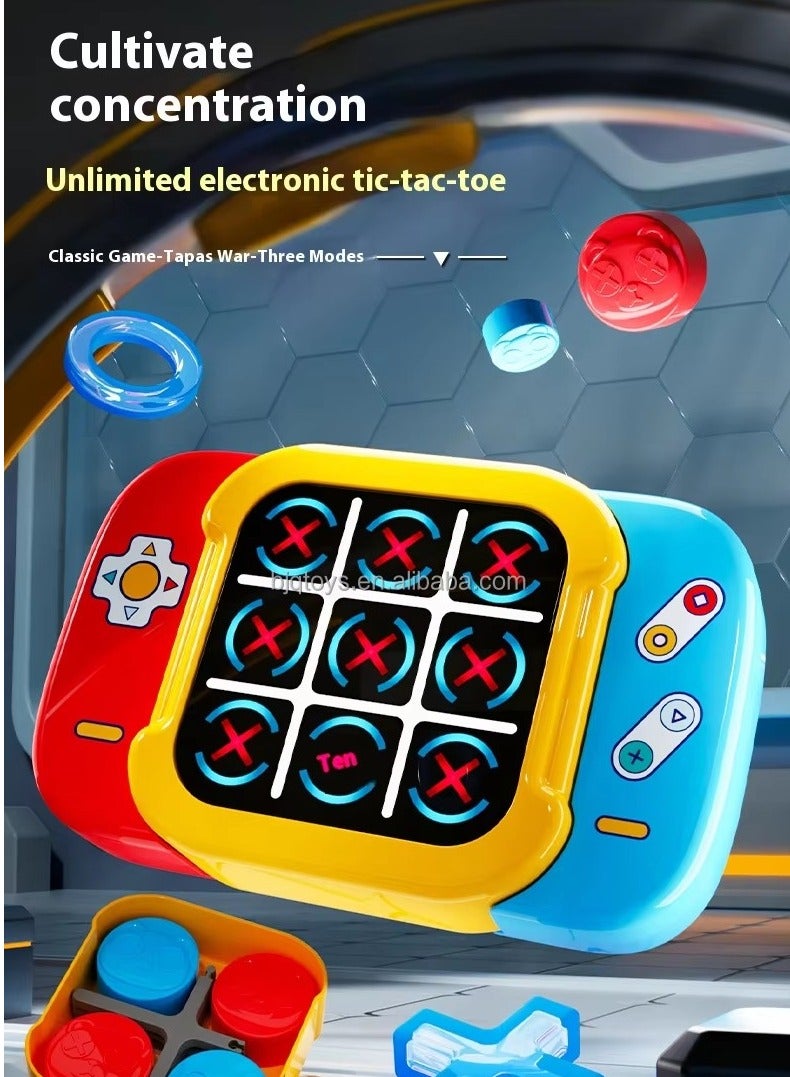 BlueFire 2-in-1 Tic-Tac-Toe & Bolt Chess | 3-in-1 Educational Board Game Toy for Kids (Tic-Tac-Toe, Memory Flash, Whack-a-Mole) | Portable ABS Plastic Learning Game | Birthday Gift for Children Ages 3+ | Includes Electronic Tic-Tac-Toe & Nesting Doll - Image 4