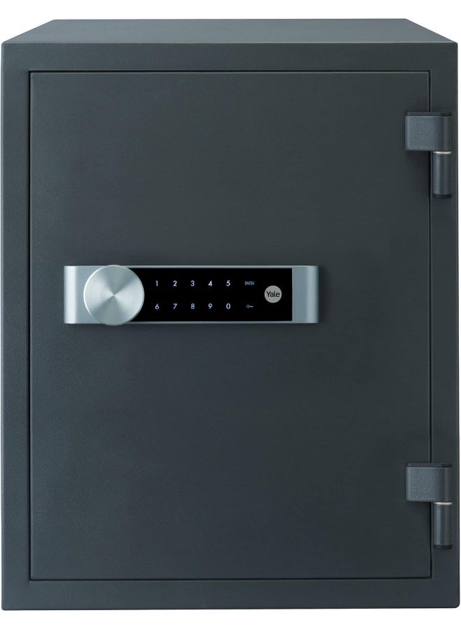 Yale Fire Resistance Safe, Upto 60 Minute Resistance, Touchscreen Keypad with 4-12 Digit Pin Code, Locking Bolts, Lockdown Mode, XL, Black  - Image 1