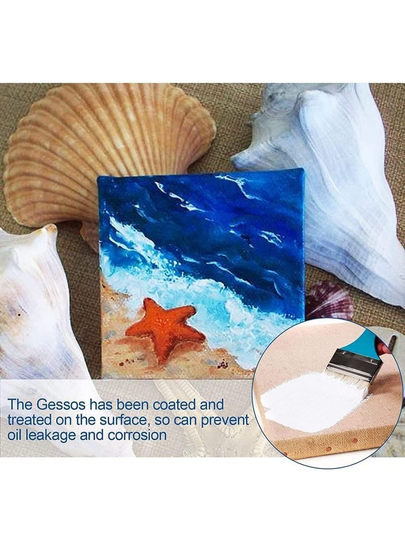 6 قطع من لوحات القماش الفارغة المؤطرة، لوحات قماشية صغيرة مقاس 6 بوصات × 6 بوصات، قماش قطني مشدود بإطار مشدود مسبقًا، قوة شد عالية، للرسم والحرف اليدوية، قماش أكريليك صغير - Image 5