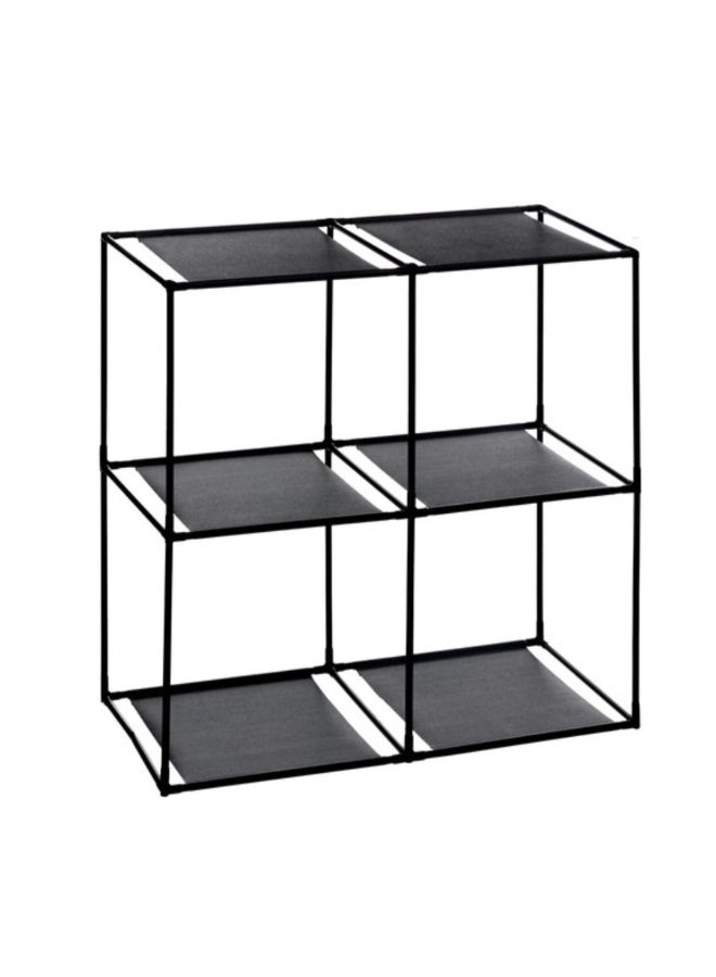 Kole 3-Tier Lightweight Multi-Purpose Cube Storage Organizing Shelf Black 26.75 x 26.3 Inch CA925 - Image 1