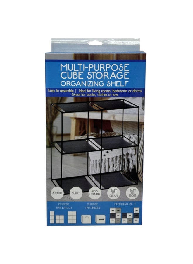 Kole 3-Tier Lightweight Multi-Purpose Cube Storage Organizing Shelf Black 26.75 x 26.3 Inch CA925 - Image 3