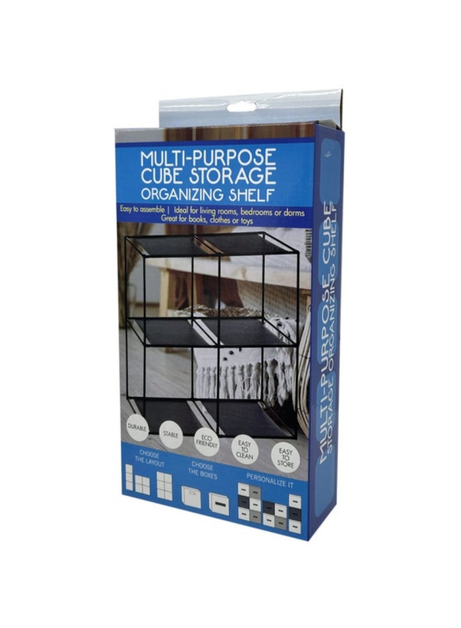 Kole 3-Tier Lightweight Multi-Purpose Cube Storage Organizing Shelf Black 26.75 x 26.3 Inch CA925 - Image 2